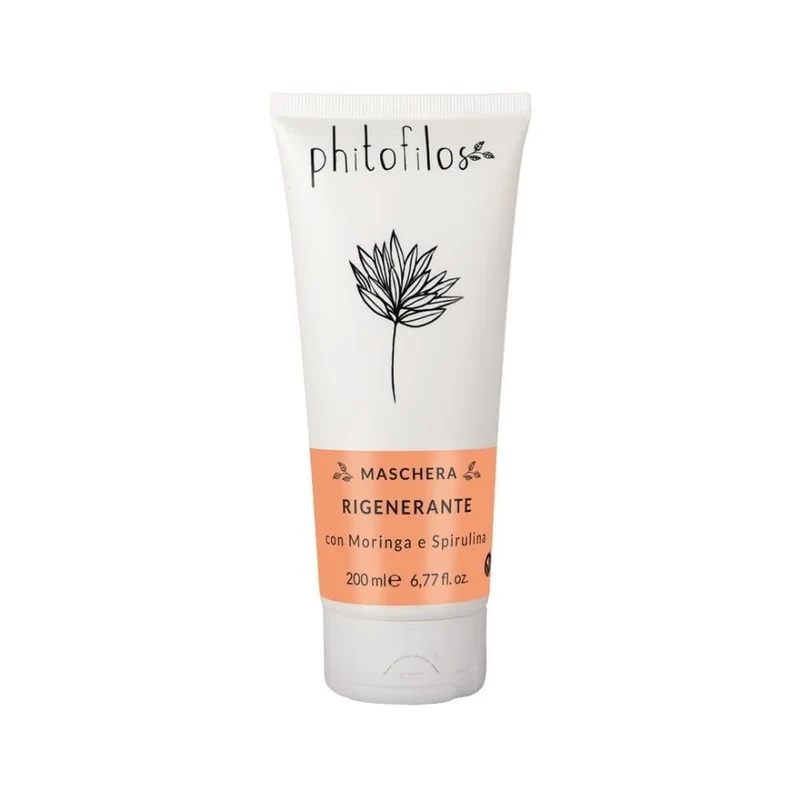 Maschera rigenerante per capelli con moringa e spirulina, 200 ml - Phitofilos