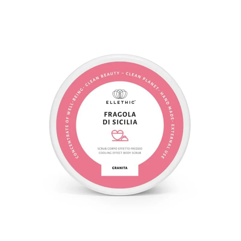 Scrub corpo effetto freddo fragola Granita, 500 gr - Ellethic
