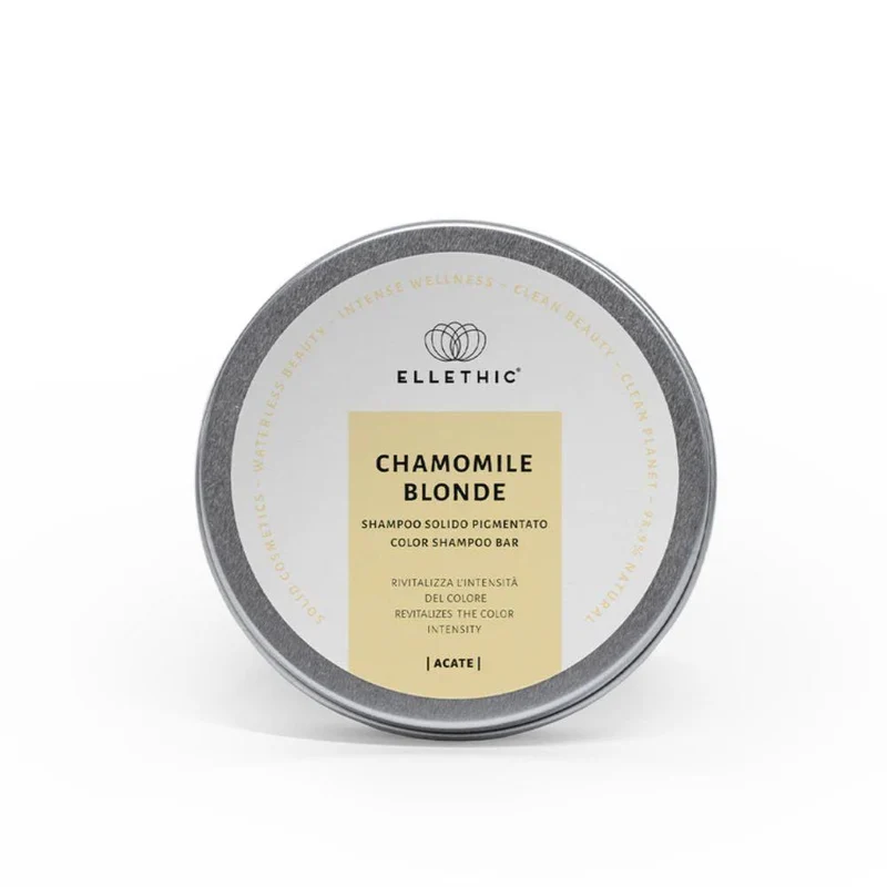 Chamomile blonde shampoo solido pigmentato Acate, 120 gr - Ellethic