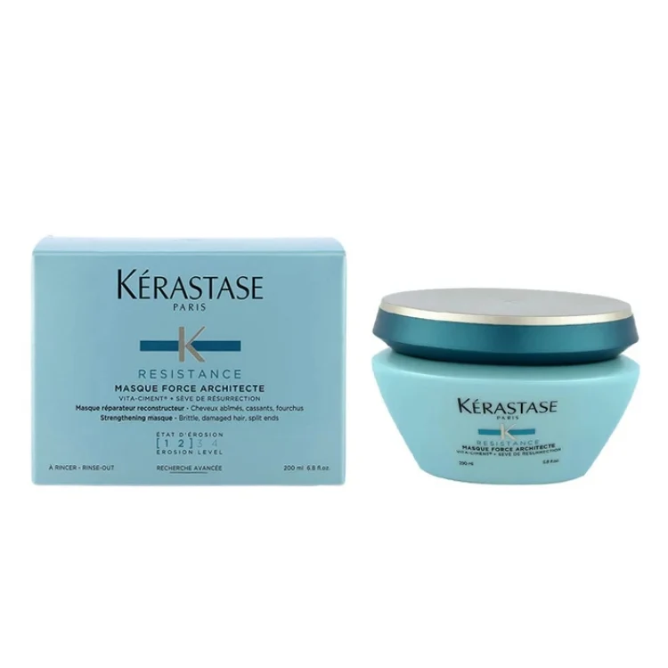 Kérastase - Resistance - Masque Force Architecte - Vita-Ciment + Sève De Résurrection - Masque Réparateur Reconstructeur - Cheveux Abîmés Cassant Fourchus - Strengthening Masque - Brittle Damaged Hair Split Ends