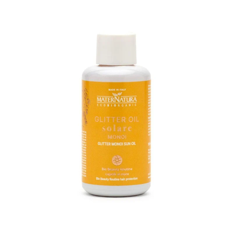 Glitter oil solare al Monoi, 100 ml - Maternatura