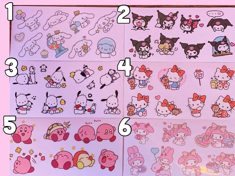 sticker sheets