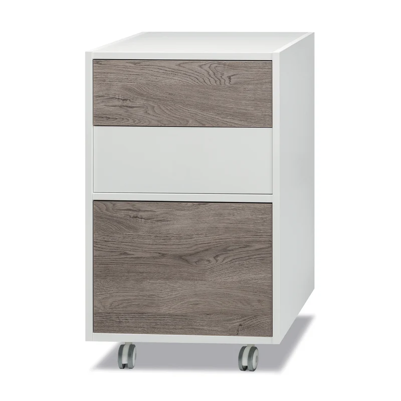 Cassettiera in Nobilato Maddy con 2 Cassetti e 1 Cassettone - Rovere