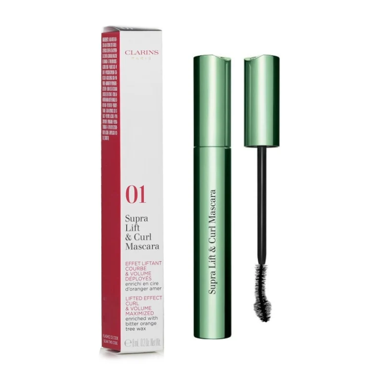 Clarins - Supra Lift & Curl Mascara - Effet Liftant Courbe & Volume Déployés - Lifted Effect Curl & Volume Maximized