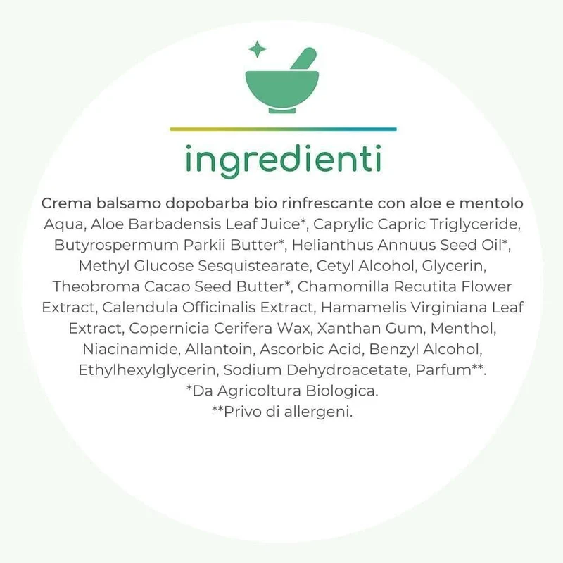 Crema balsamo dopobarba rinfrescante con aloe, 100 ml - Officina Umbra
