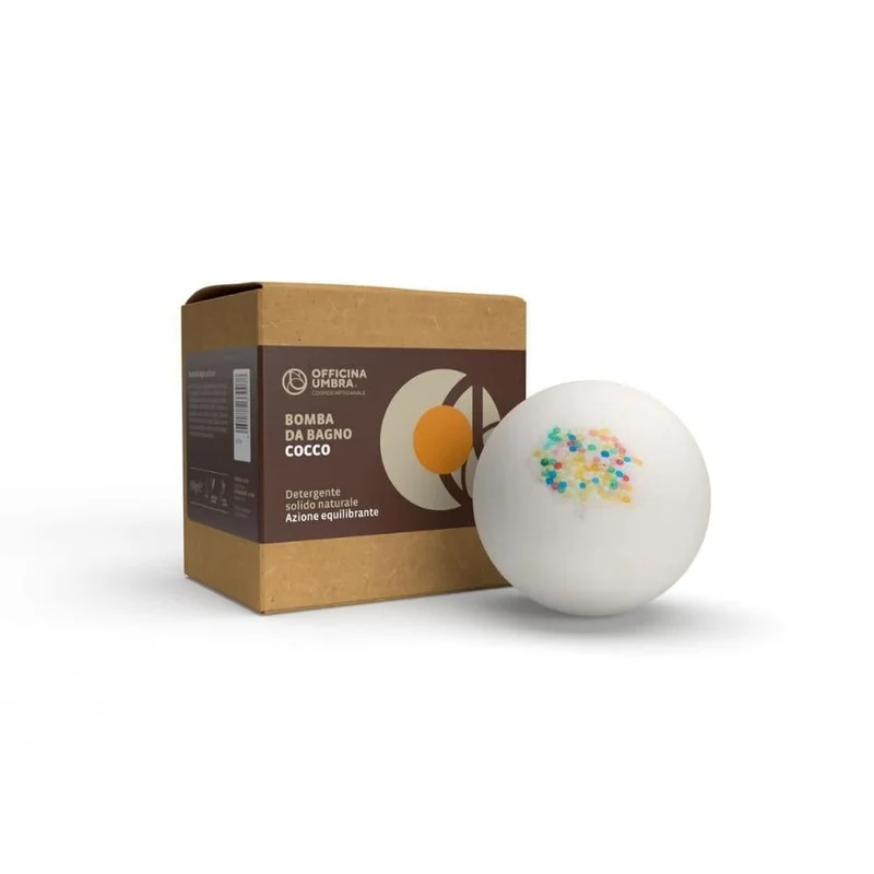 Bomba da bagno bio equilibrante con cocco, 100 gr - Officina Umbra