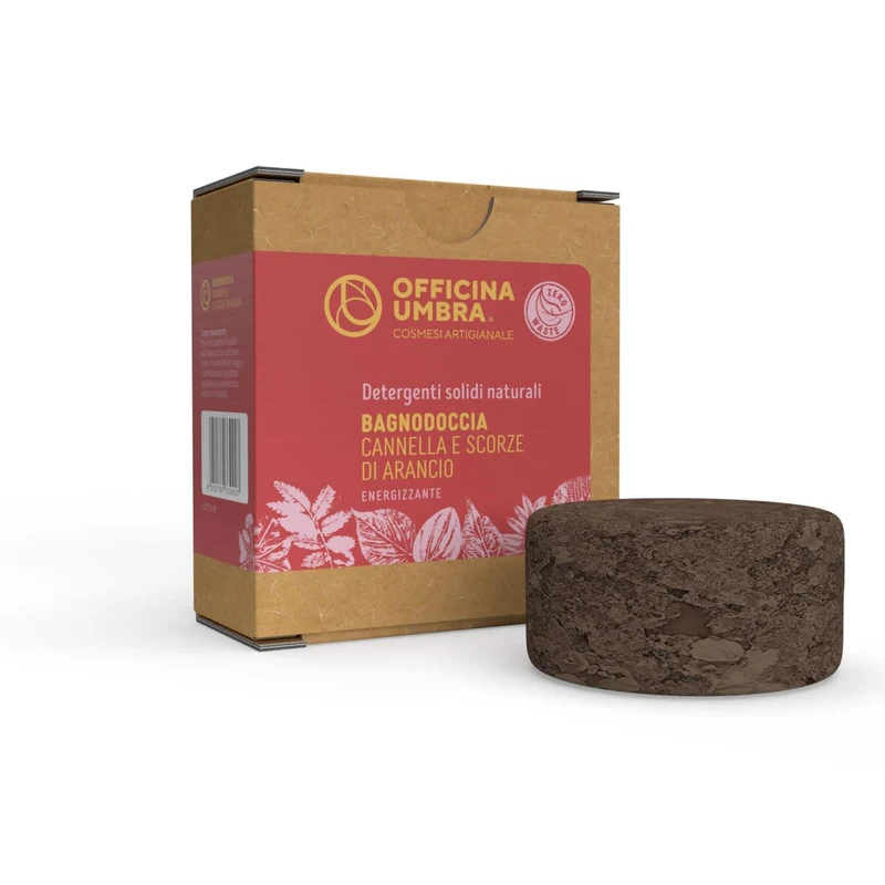 Bagnodoccia solido bio cannella e arancio, 75 g - Officina Umbra