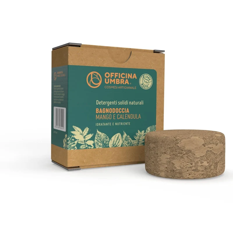 Bagnodoccia solido biologico con mango e calendula, 75 g - Officina Umbra