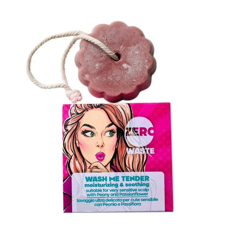 Wash Me Tender Shampoo Solido Idratante e Lenitivo Zero Waste, 60 g - Bio Gentleaf