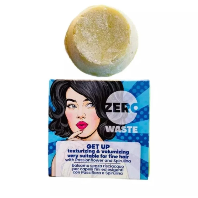 Get Up Balsamo Solido Capelli Fini Zero Waste, 60 g - Bio Gentleaf