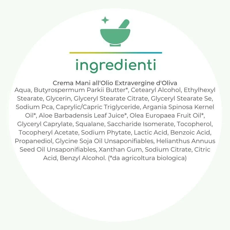 Crema mani all'olio extravergine oliva, 60 ml - La Saponaria