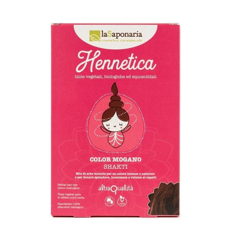 Tinta vegetale rosè Shakti Hennetica, 100 g - La Saponaria