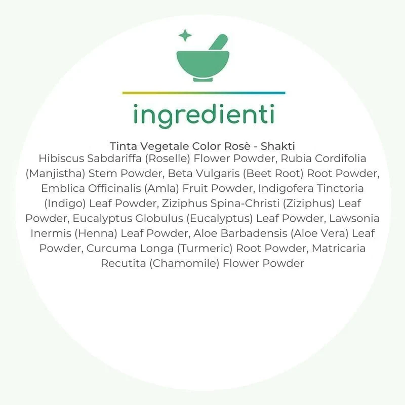Tinta vegetale rosè Shakti Hennetica, 100 g - La Saponaria