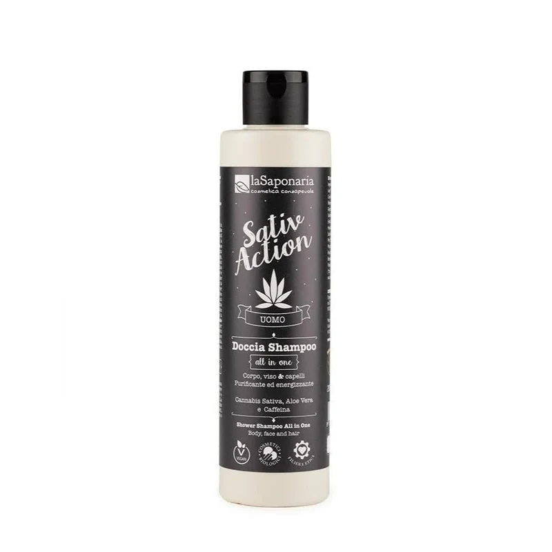Sativ Action shampoo all in one, 200 ml - La Saponaria
