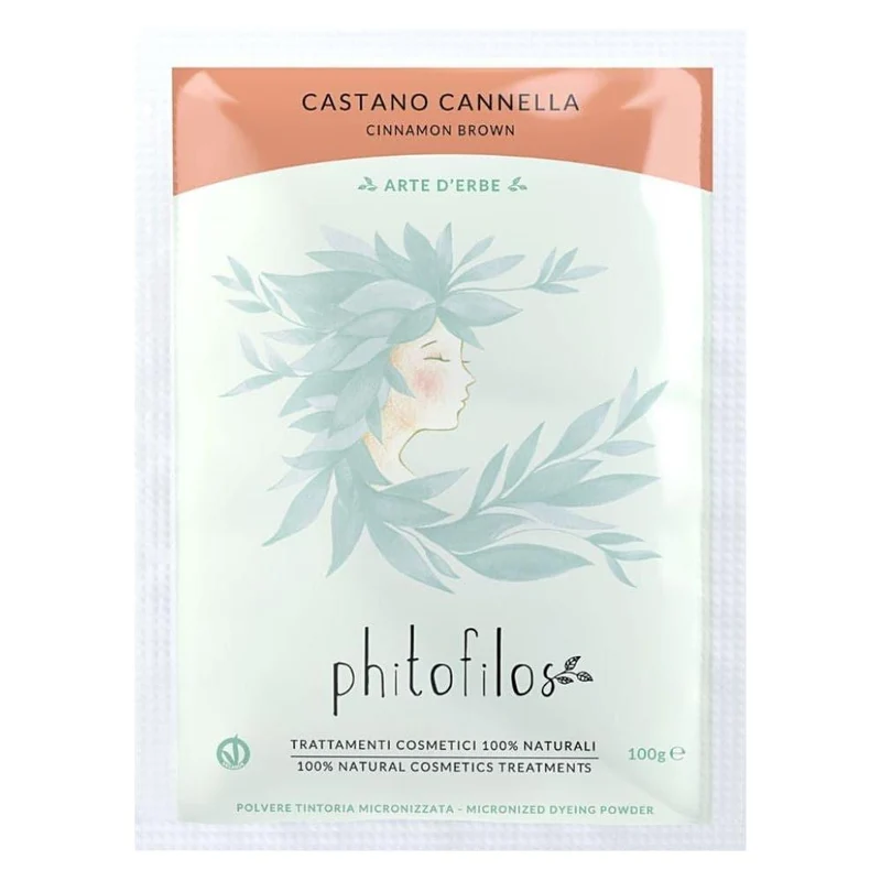 Tinta vegetale miscela castano cannella Arte D'Erbe, 100 g - Phitofilos