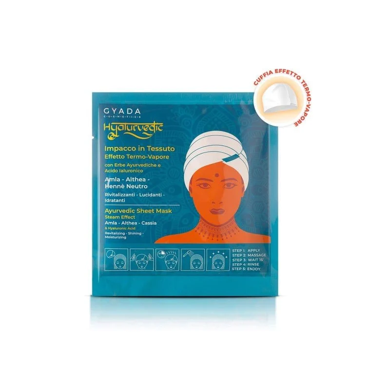 Impacco ayurvedico in tessuto rivitalizzante Hyalurvedic, 1 pz - Gyada Cosmetics