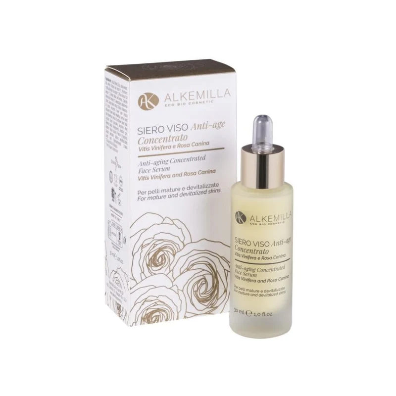 Siero Viso Concentrato Anti-Age per Pelli Mature e Devitalizzate, 30 ml - Alkemilla