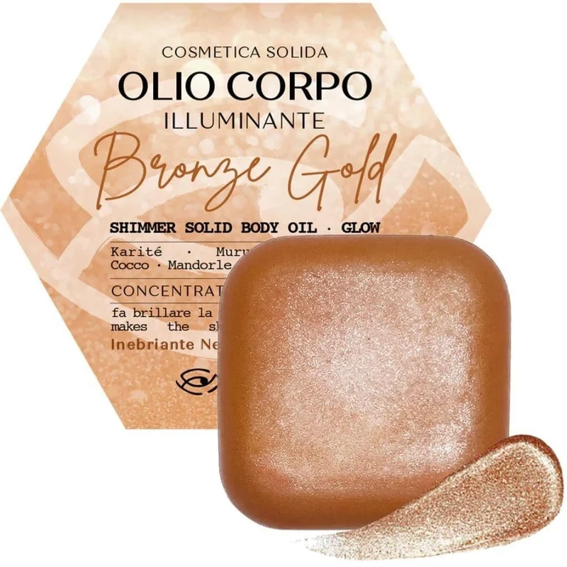Olio solido corpo bronze gold illuminante, 80 g - Senso Naturale