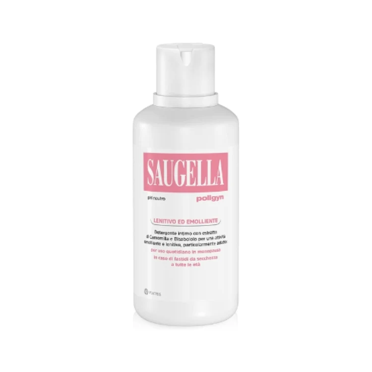 Saugella - Ph Neutro Poligyn - Lenitivo Ed Emolliente - Detergente Intimo Con Estratto Di Camomilla & Bisabolo Per Un'Attività Emolliente & Lenitiva