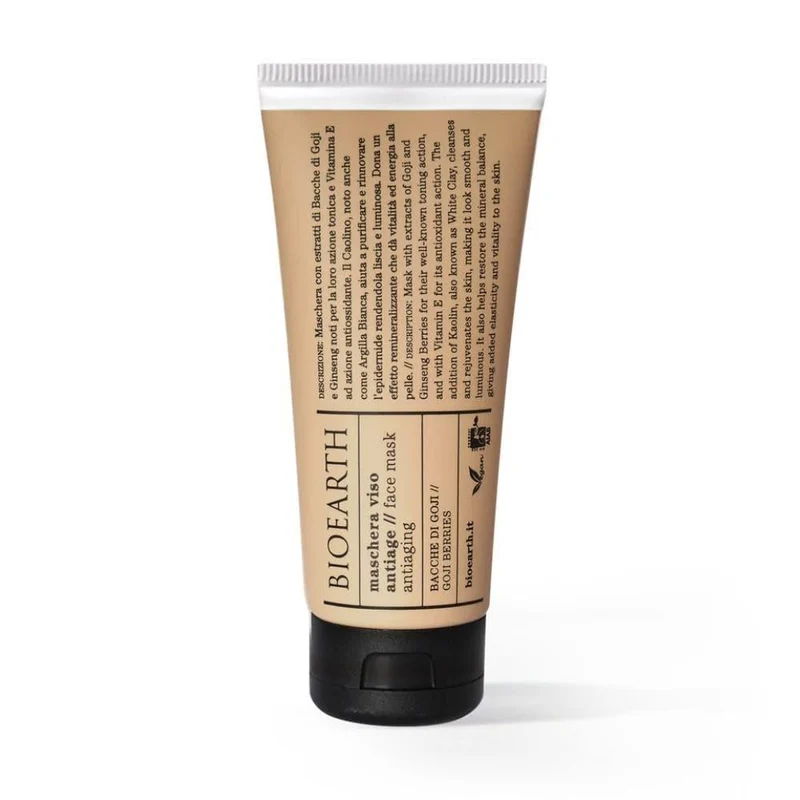 Maschera Viso Antiage con Bacche Di Goji, 100 ml - Bioearth