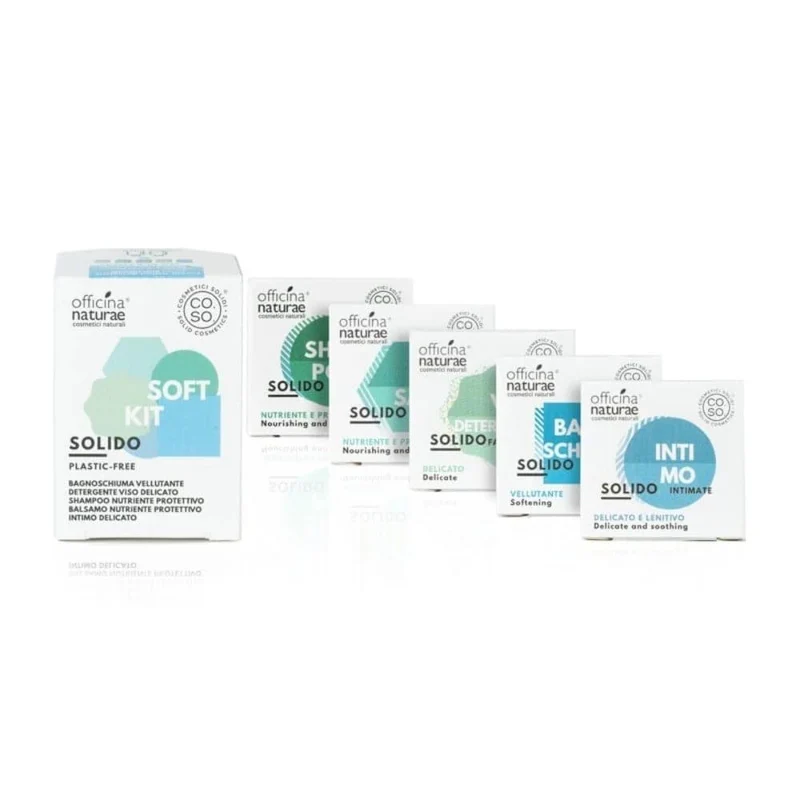 Kit Cosmetici Solidi Soft, 5x15 g -Officina Naturae