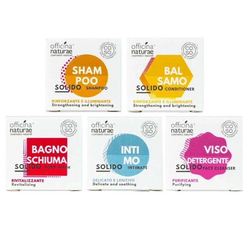 Kit Cosmetici Solidi Energy, 5x15 g -Officina Naturae