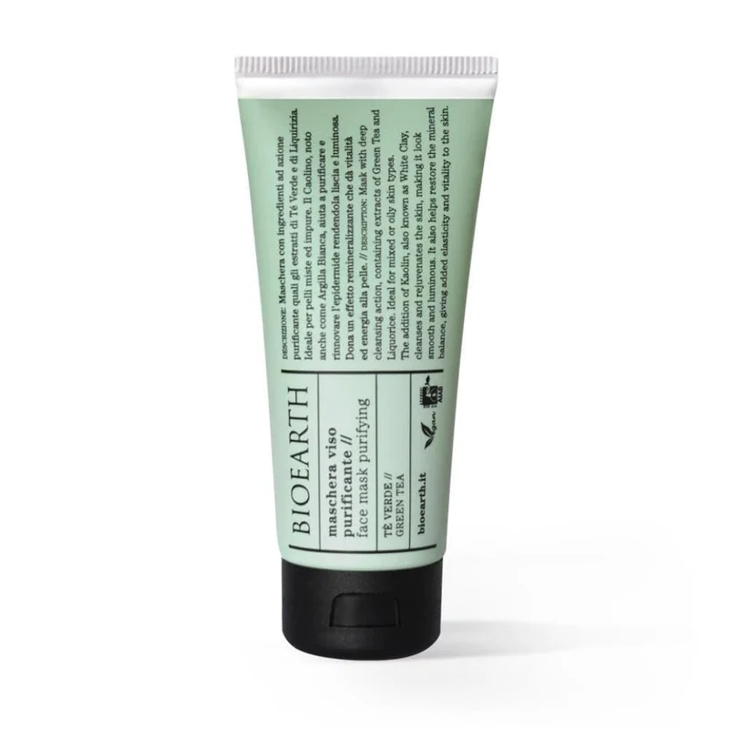 Maschera Viso Purificante Tè Verde, 100 ml - Bioearth