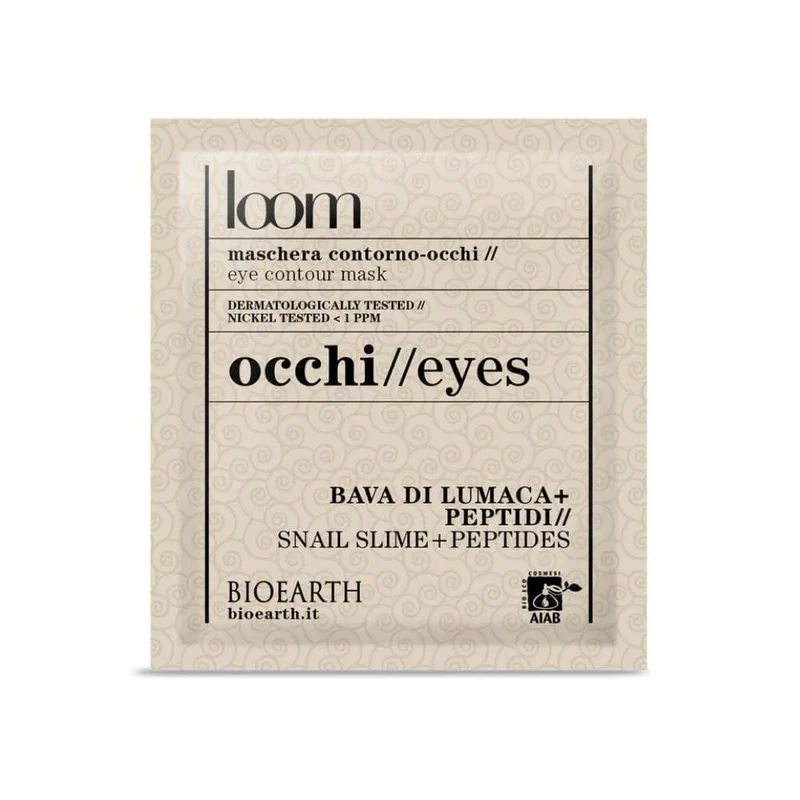 Maschera contorno occhi Bava di lumaca + peptidi Loom, 3 ml - Bioearth