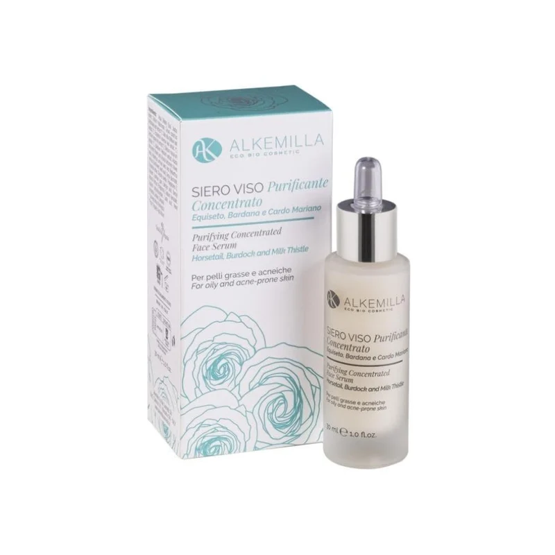 Siero Viso Concentrato Purificante per Pelli Grasse e Acneiche, 30 ml - Alkemilla