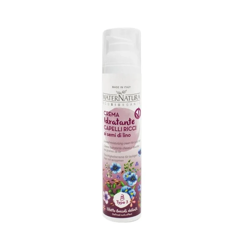 Crema Idratante Capelli Ricci ai Semi di Lino, 100 ml - Maternatura