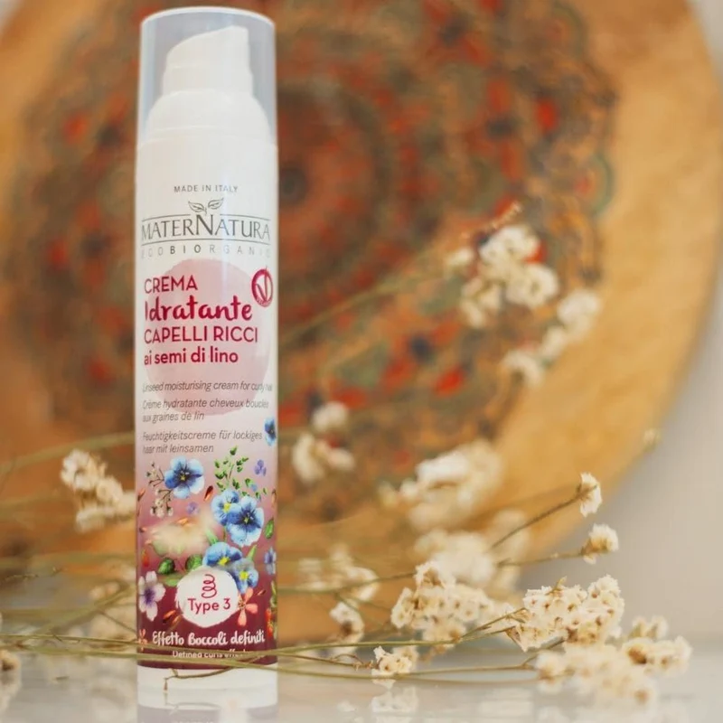 Crema Idratante Capelli Ricci ai Semi di Lino, 100 ml - Maternatura