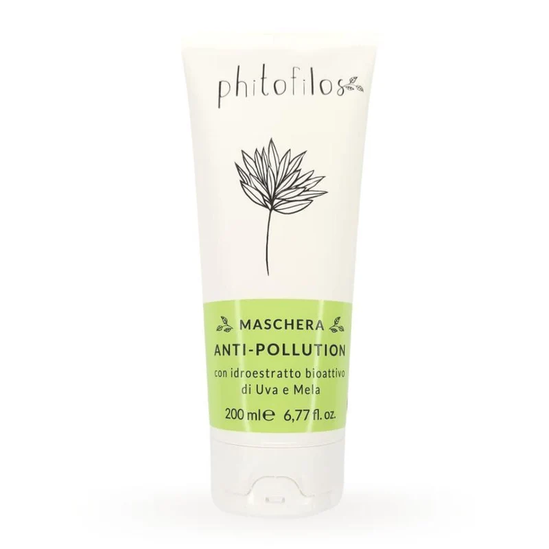 Maschera anti-pollution con idroestratto bioattivo di uva e mela, 200 ml - Phitofilos