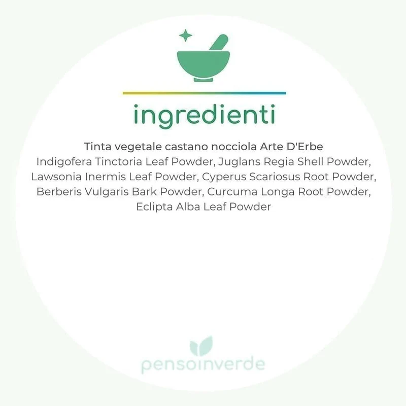 Tinta vegetale castano nocciola Arte D'Erbe, 100 g - Phitofilos