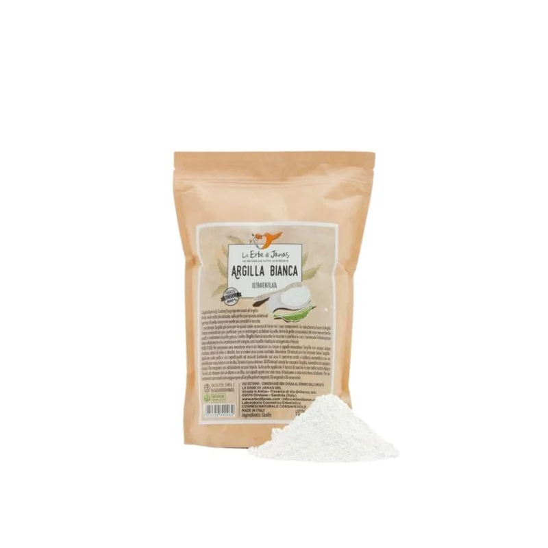 Argilla Bianca caolino, 250 g - Erbe di Janas