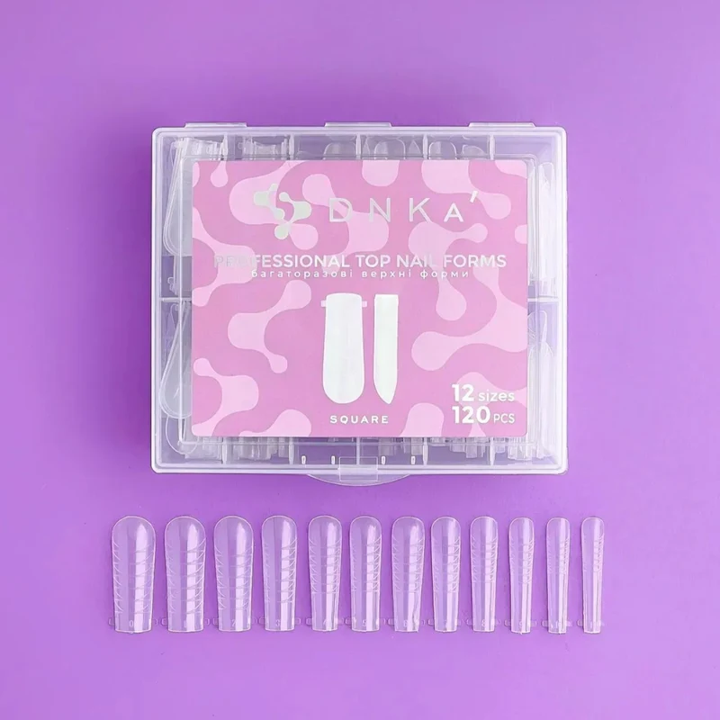 Dnka' Top Nail Forms - Square 12 Misure - 120pz