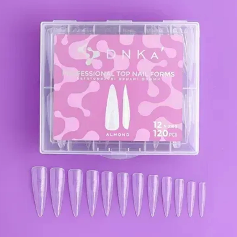 Dnka' Top Nail Forms - Almond 12 Misure - 120pz
