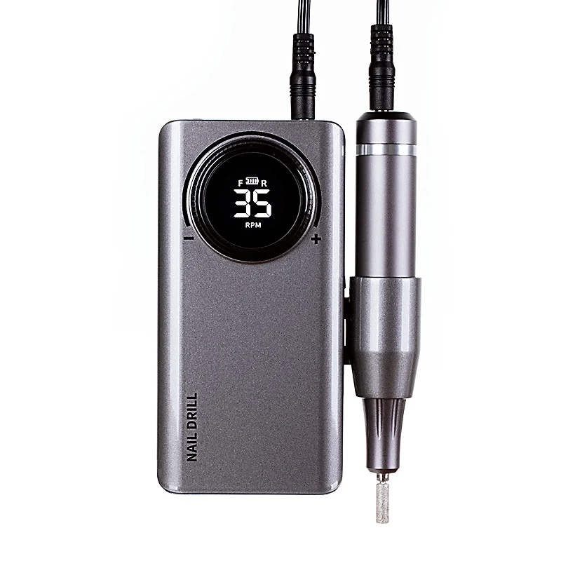 Fresa Unghie Portatile Grigia - 35000 Giri