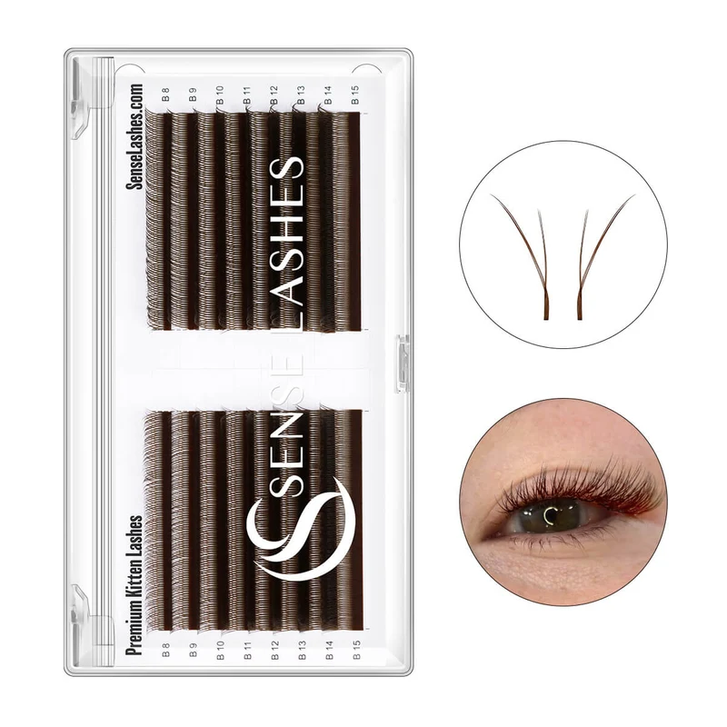Dark Brown Kitten YY Lashes