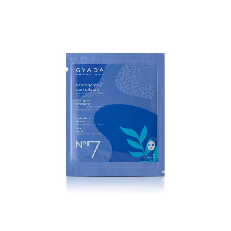 Maschera viso in tessuto N.7 astringente per pori dilatati, 1 pz - Gyada Cosmetics