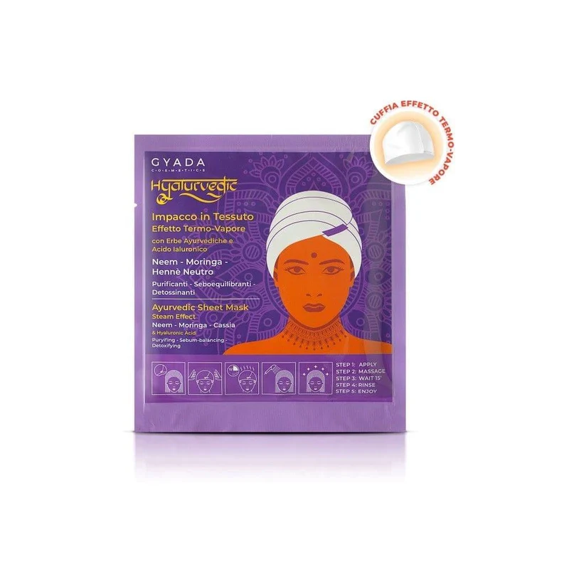 Impacco ayurvedico in tessuto purificante Hyalurvedic, 1 pz - Gyada Cosmetics