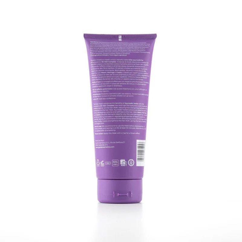 Impacco ayurvedico purificante Neem, Moringa, Henné Neutro Hyalurvedic, 200 ml - Gyada Cosmetics