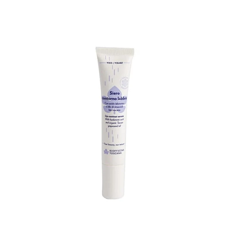 Siero contorno labbra Con acido ialuronico e olio di vinaccioli bio, 15 ml - Biofficina Toscana