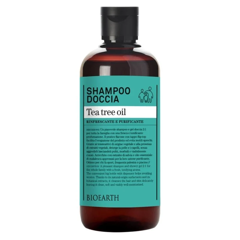 Shampoo doccia tea tree oil rinfrescante e purificante Family, 500 ml - Bioearth