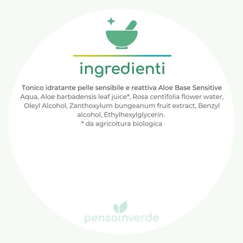 Tonico idratante pelle sensibile e reattiva Aloe Base Sensitive, 200 ml - Bioearth