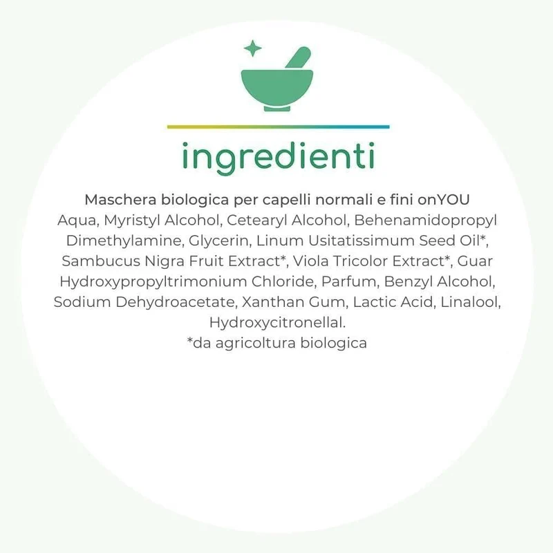 Maschera biologica per capelli normali e fini onYOU, 150 ml - Officina Naturae