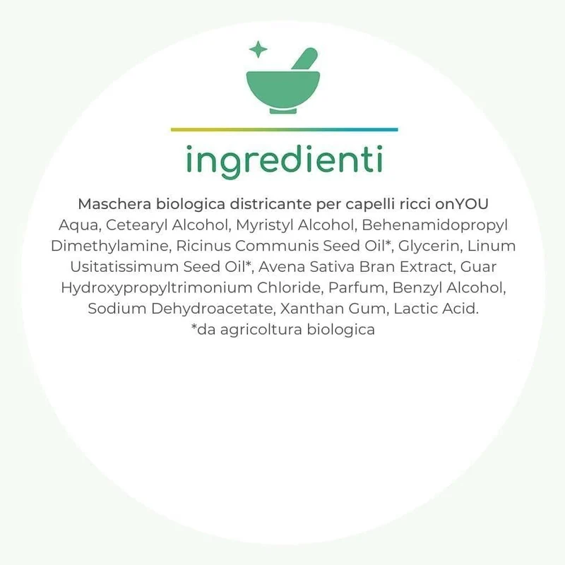 Maschera biologica districante per capelli ricci onYOU, 150 ml - Officina Naturae