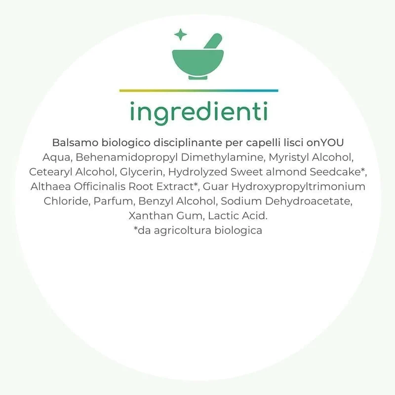Balsamo biologico disciplinante per capelli lisci onYOU, 150 ml - Officina Naturae