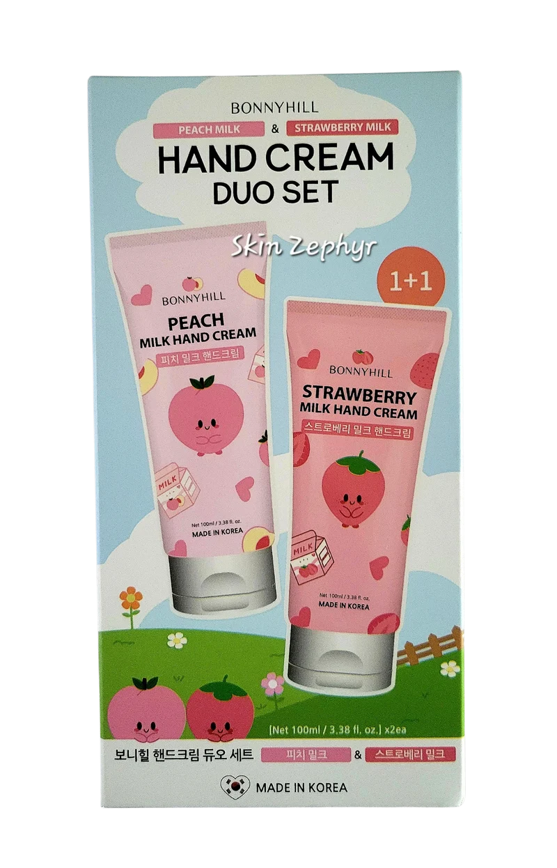 Bonnyhill Peach Milk and Strawberry Milk Hand Cream Duo Set