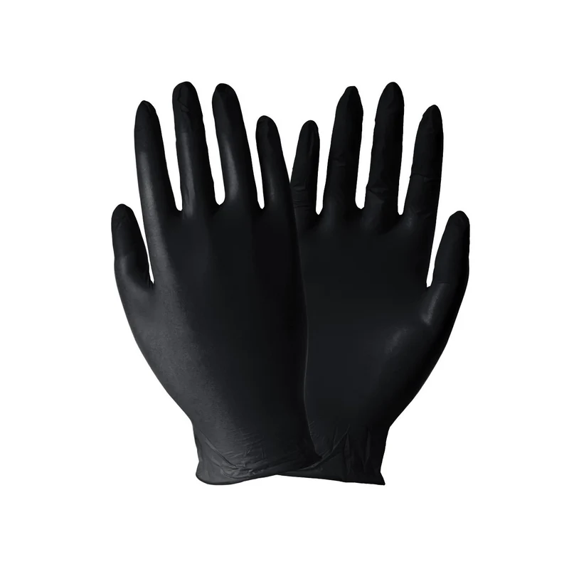 Guanti in Nitrile Strong Nero non Talcati - S - 100 Pz
