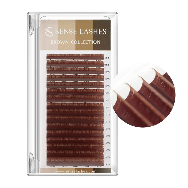 Walnut Deep Oak Matte brown lashes